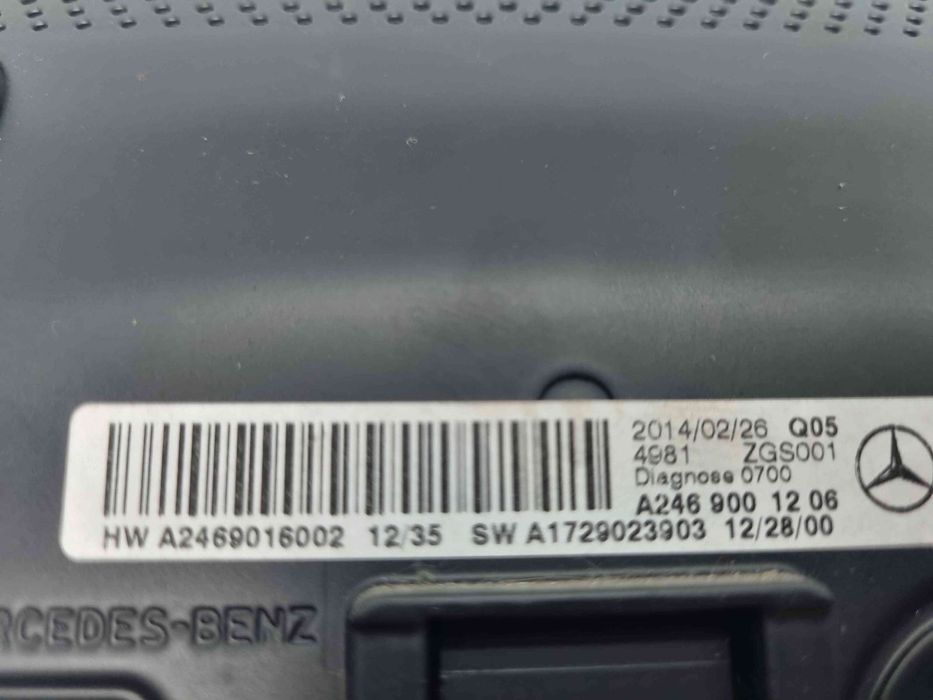 Display bord Mercedes Clasa A (W176) [Fabr 2012-2018] A246 900 12 06