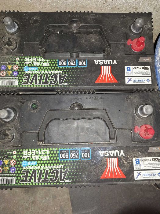 2 Стартерно-тягови акумулатори  YUASA ACTIVE   LEISURE&MARINE  L31-EFB