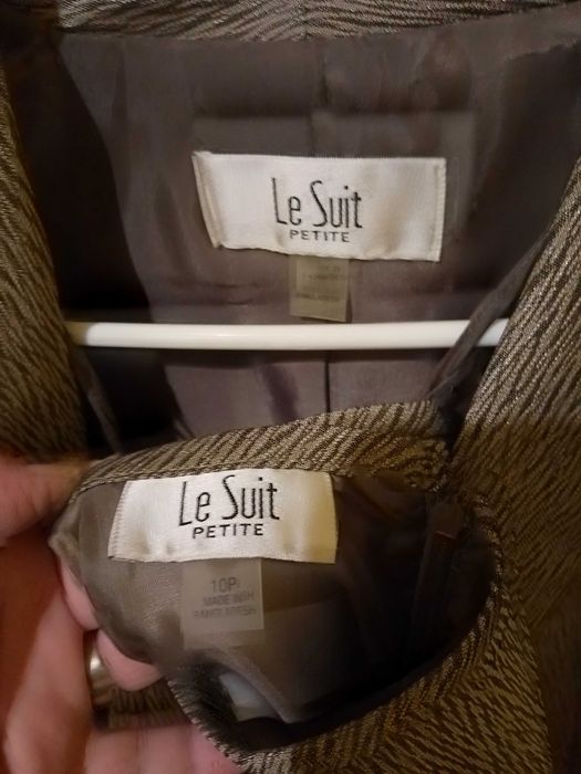 Сако + пола костюм, Le Suit, сребристо кафяв, S-M, нов