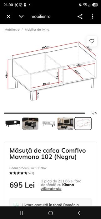 Masuta de cafea mobilier.ro