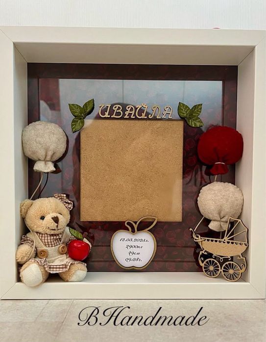 3D рамка за снимки, декорация за бебешка/детска стая, тип визитка