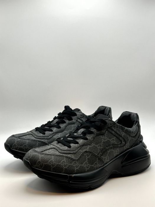 Gucci Rhyton Full Black Multilogo Sneakers