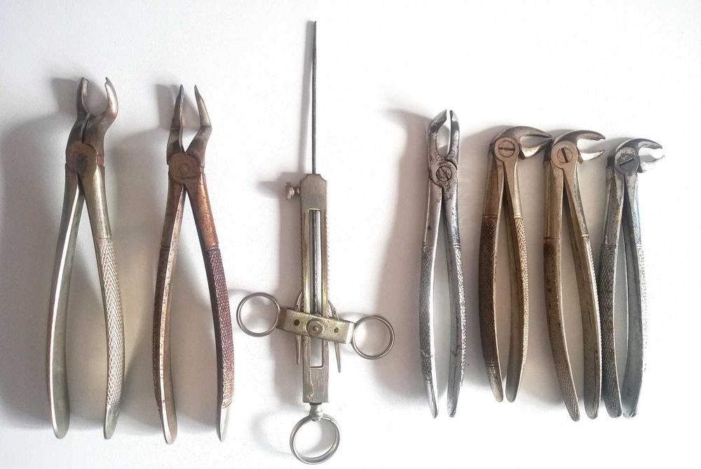 Lot clesti stomatologie, vintage, 7 bucati