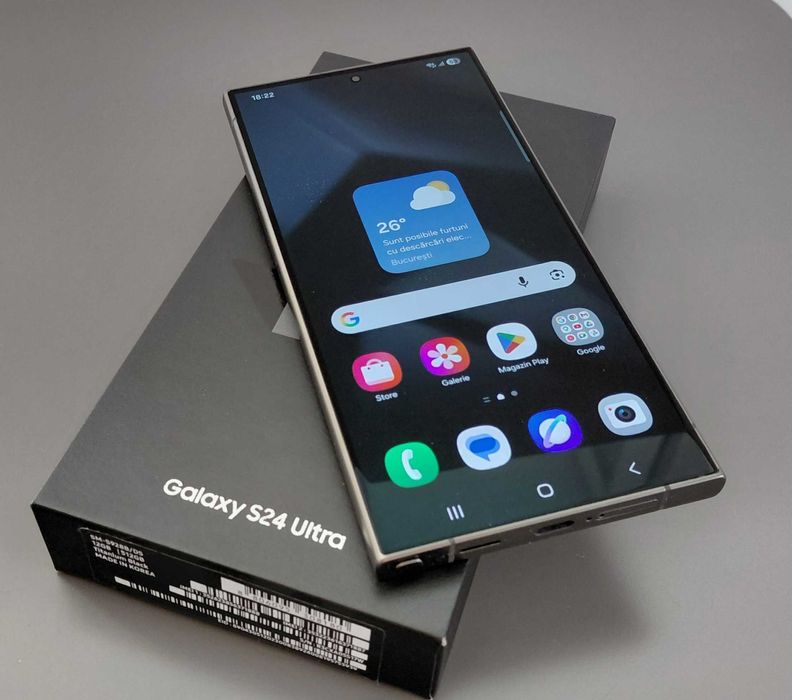 Samsung S24 Ultra, 512GB, 12GB RAM, garantie, impecabil, Titanium Black