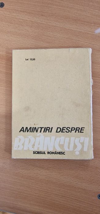 Amintiri despre Brancusi carte literatura romana