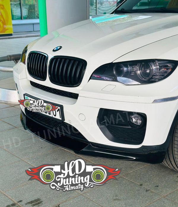 Губа на передний бампер BMW X6 E71