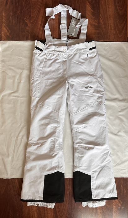 Pantaloni ski,dama,albi,Nevica,marime 10(S)