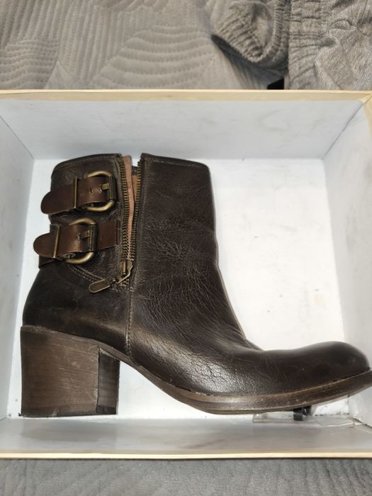 Ботильоны кожаные