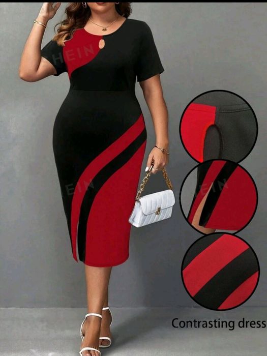 Rochie mare jerse elastic 2XL, 48-50 NOUĂ