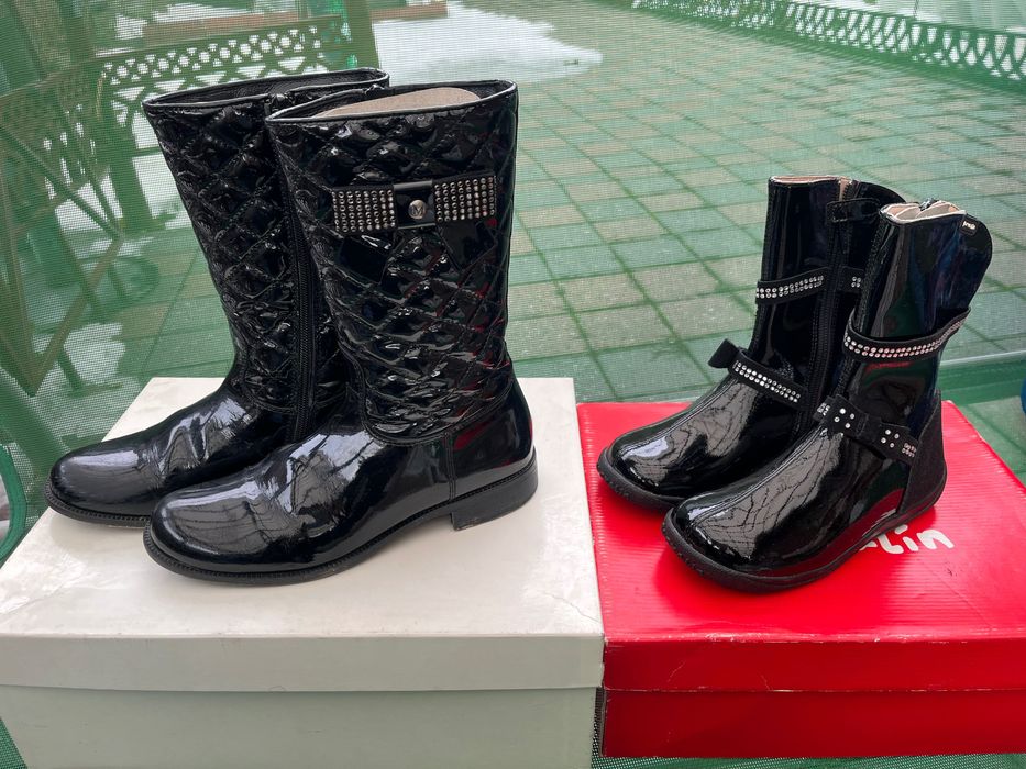 Ботинки Garvalin 30р, сапоги Missouri 33р на девочек