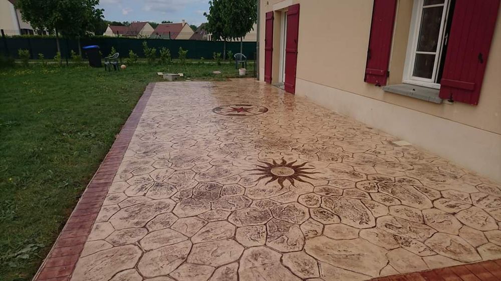 Beton amprentat dezactivat