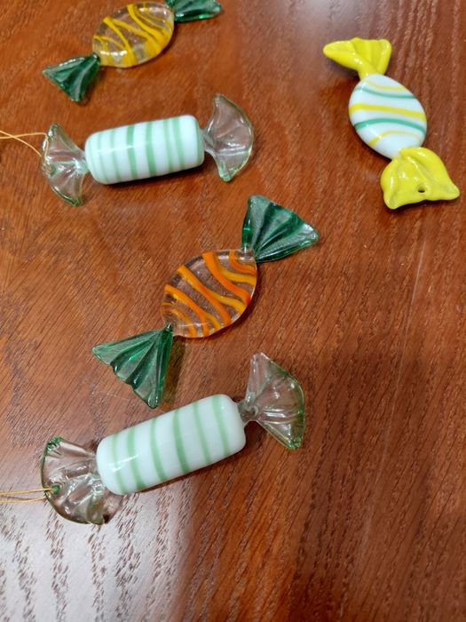 5 бонбона стъкло Мурано