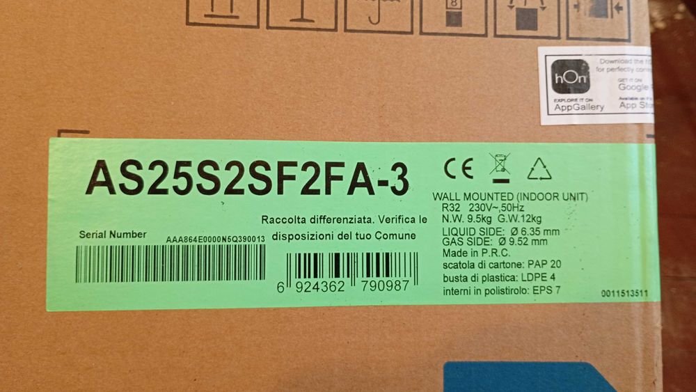 Инверторен климатик HAIER AS25S2SF2FA-3 / 1U25MEHFRA-1