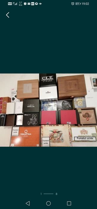 Cutie lemn pentru trabucuri bijuterii ceasuri