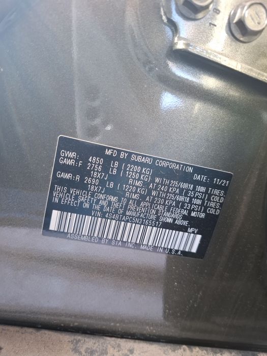 Субару Аутбек на части