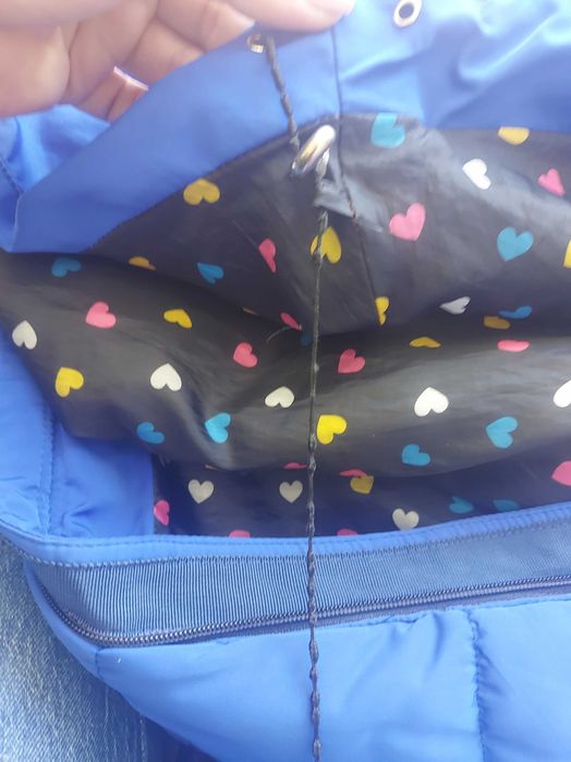 Синьо дълго яке     .