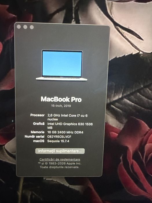 MacBook Pro 15 inch - 2019 Touch Bar