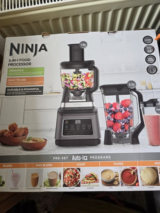 Robot de bucatarie Ninja 3-in-1 cu 5 programe Auto-iQ