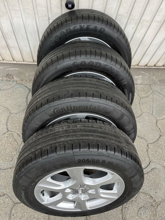 Jante aliaj 5x112mm, anvelope vara 205/60 R16, Audi A4 B8, B9, A6 C6
