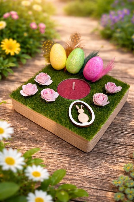 Декоративна свещ “Великденска градина”