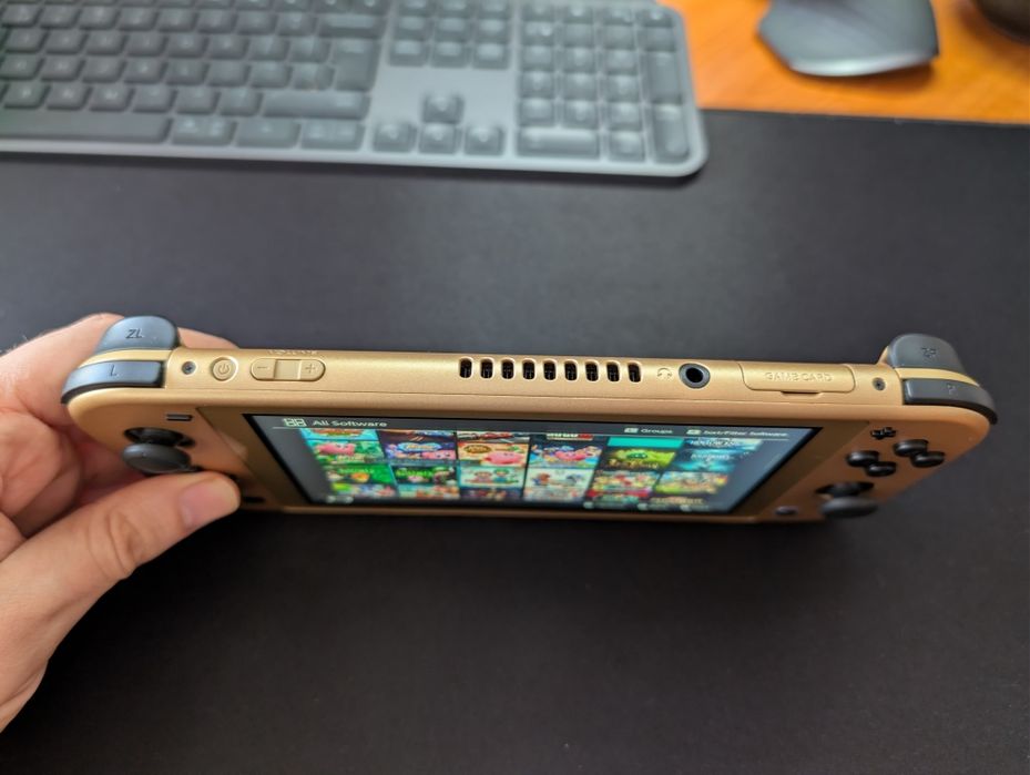 Nintendo Switch Lite Zelda Edition 10/10 MODAT + microSD 512GB + Husa