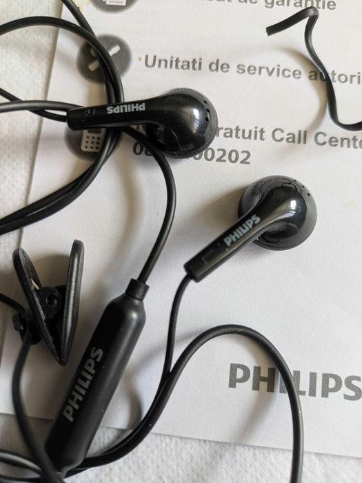 Casti audio cu microfon "Philips", noi, nefolosite