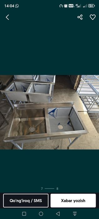 Moyka va stollar bor