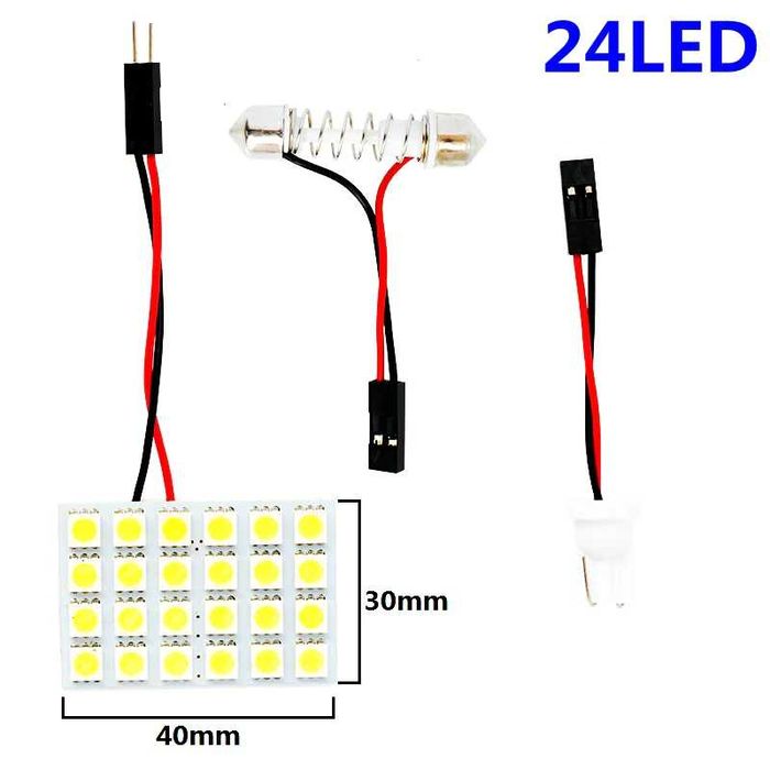 LED плочки за автомобил, с 24 - 5050 led-диода 12v