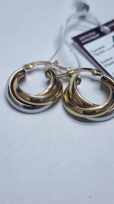 Серьги фасонные из золота
