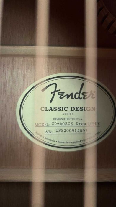 Гитара электро-акустическая Fender CD-60SCE