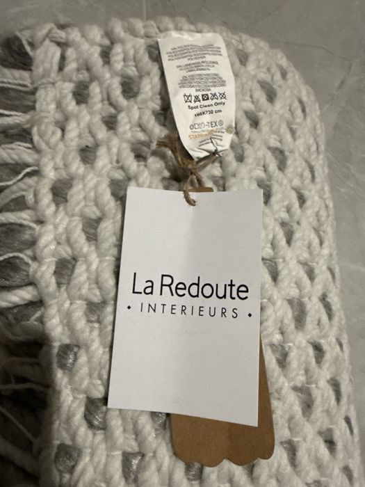 Covor premium La Redoute 160x230 cm, lână & poliester, gri/alb – Nou
