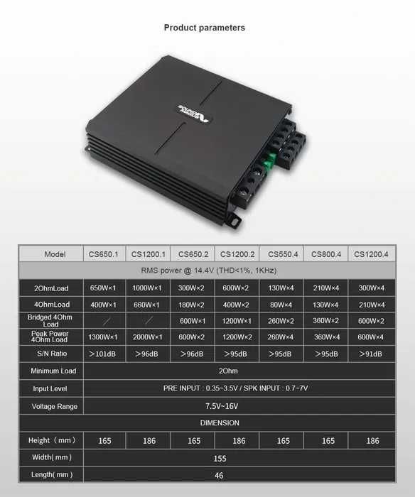 statie/amplificator auto Sound Magus cs1200.2  2x600 rms