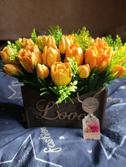 Очаровательные тюльпаны из мыла!!!