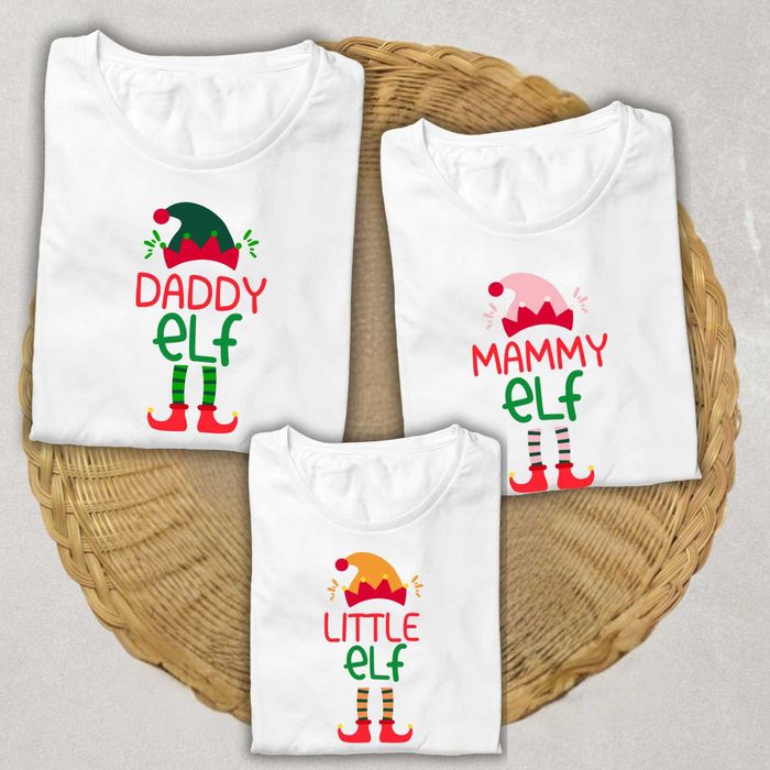 Семейни Коледни Тениски с възможност за Персонализация