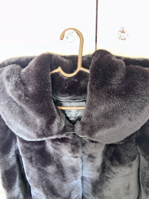 Шуба графит норковая