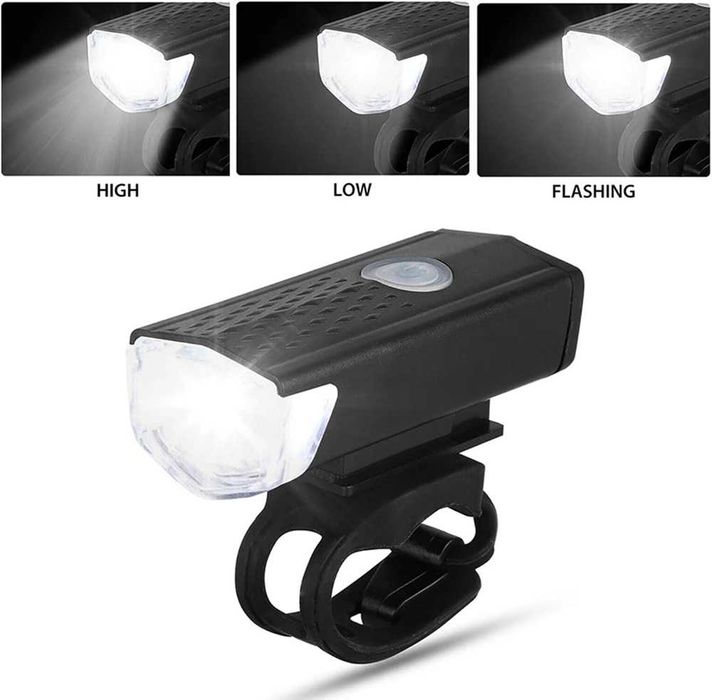 LED Комплект за велосипед, Фар и Стоп Светлина - 800mAh/USB порт.