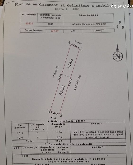 Vând teren extravilan în Agafton - 4200 mp