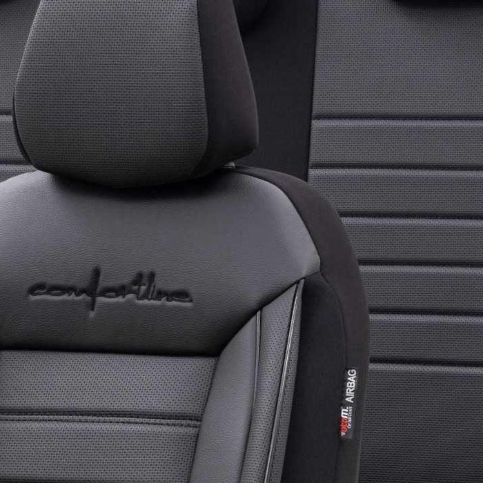 К-т Луксозна Тапицерия Automat-OTOM, Черна с черен шев, COMFORT LINE