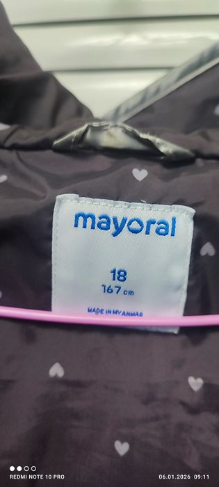 Детско яке Mayoral – размер 167 см (около 16–18 г.) – сиво