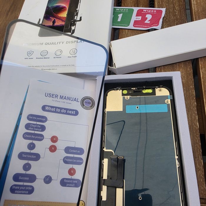 Нов Дисплей за iPhone 11 / XR (Пълен Комплект за Смяна) + Подарък Стъклен Протектор