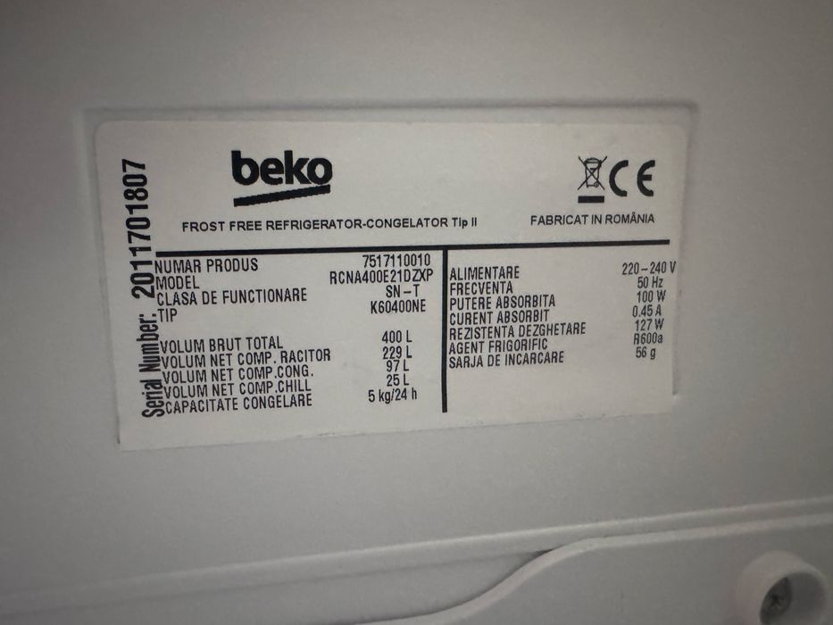 Defect Frigider Beko/combina frigorifica pentru reprat sau piese/motor