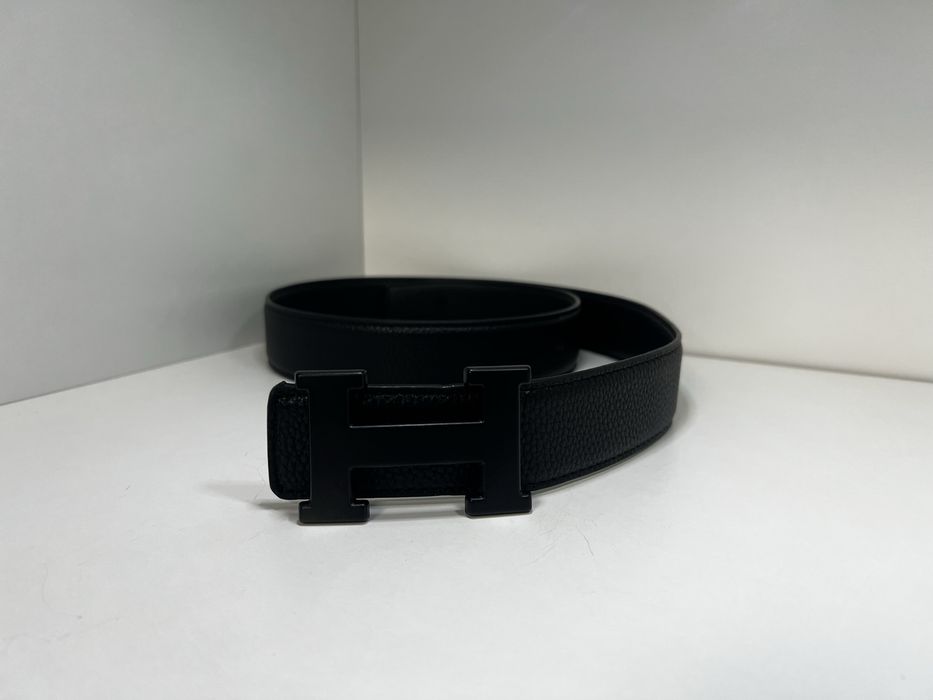 Curea Hermes full black piele naturala
