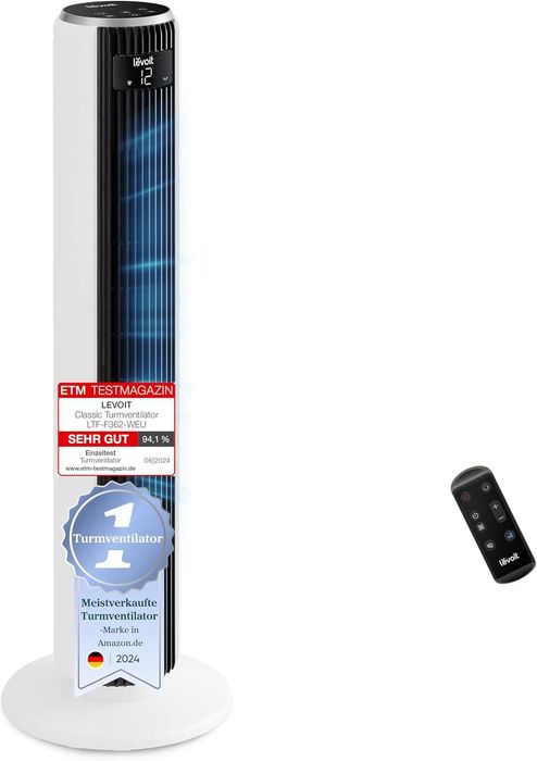 Вентилаторна Кула Levoit с DC мотор 92cm LTF-F362-WEU с дистанционно