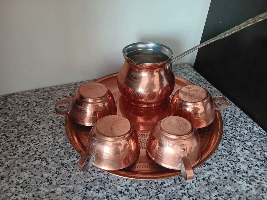 Комплект медни съдове за кафе за 45 €