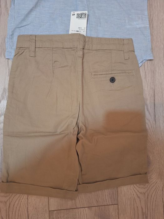 Set cămașă +pantaloni scurți, H&M,noi,cu eticheta,8-10 ani