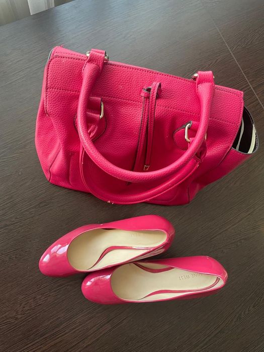 Туфли малиновые и сумка в комлекте
