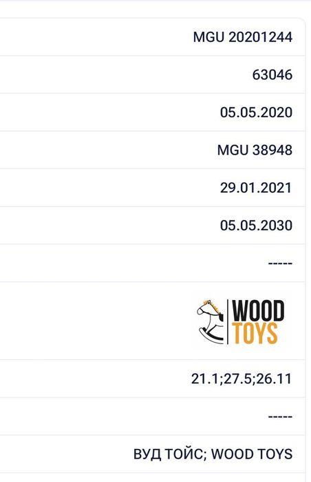 Продается товарный знак WOOD TOYS Деревянные игрушки вместе с доменом