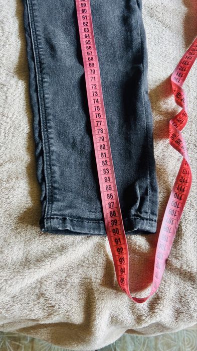 Blugi Damă Slim Fit Gri Antracit Mărimea M talie inalta