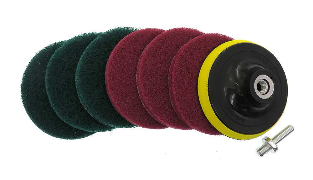 Set de 10 perii și tampoane de curățare pentru bormasina Detailing