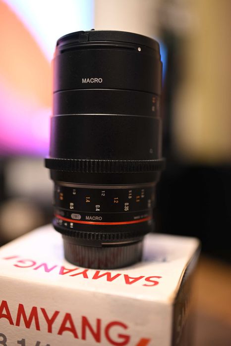 Obiectiv video Samyang 100mm T3.1 VDSLR ED UMC Nikon (nu sony,fuji,canon, mirrorless)